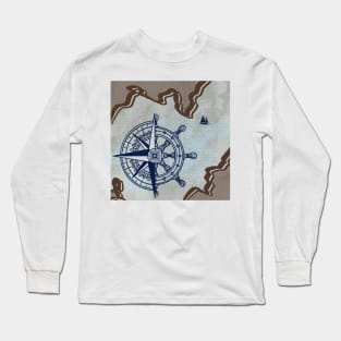 Fortune favors the bold who sail off map Long Sleeve T-Shirt